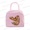Insulated Lunch Bag Cartoon Pizza Capybara Series Insulation Bento Pack Women Men Cute Capybara Meal Pack Kids Bento Lunch Bags