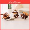 Charming Plush Panda Wrist Jingle Toy Soft Raccoon Doll Keychain Refrigerator Decor