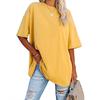 Women's T-Shirt Oversized Relaxed Fit Raglan Sleeve Crew Neck Short Sleeve Top