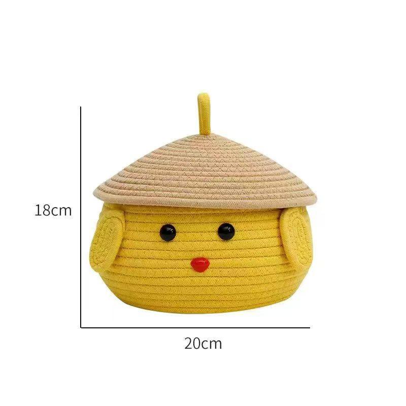 Cartoon Desktop Storage Box Creative Home Living Room Organizer for Snacks Cosmetics Small Items Sorting Basket