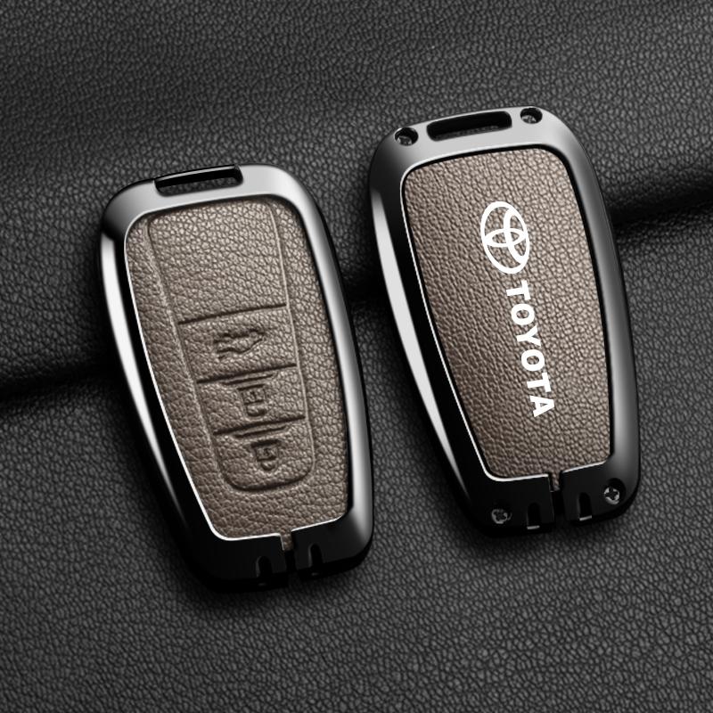 Zinc Alloy Car Key Case Full Cover Shell for Toyota Prius Camry Corolla CHR C-HR RAV4 Land Cruiser Prado Keychain Accessories