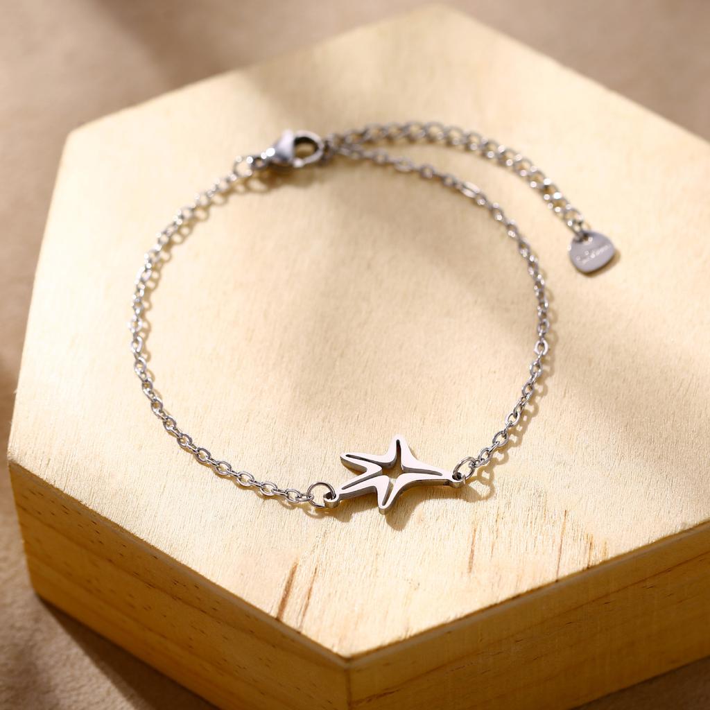Geometric Animal Bracelet Featuring Dog Cat Owl And Dolphin Charms Minimalist Fashion Jewelry