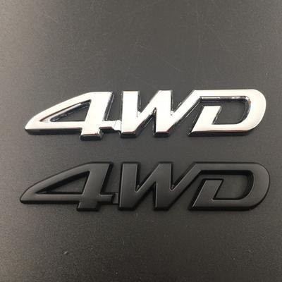 1 Pieza Letras de Metal Cromado 3D para Coche Logo 4WD Guardabarros Lateral Trasero Maletero Insignia Pegatina