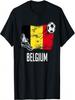 Maillot Drapeau Belgique Équipe de Football Belge T-shirt Belge(1)