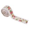 DIY Lace Printed Flower Burlap Ribbon Hessian Jute Belt Strap Wedding Cloth Decoration 5m