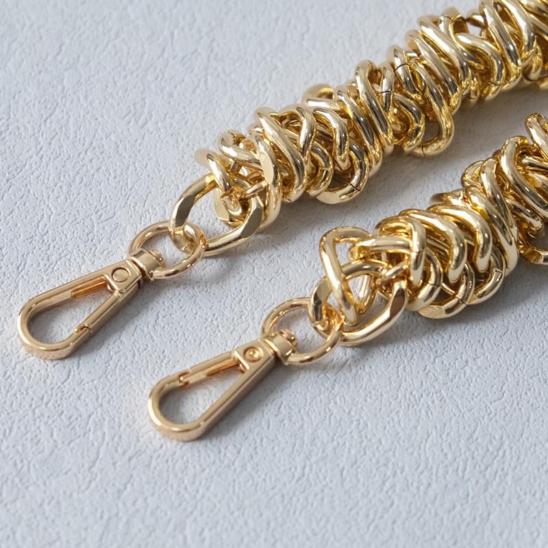 New Fashion Woman Bag Accessory Detachable Vintage Gold Alloy Chain Acrylic Bag Rope Strap Women Handbag Shoulder Handle Chains