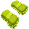 Microfiber Car Wash Sponge-Non-Scratch Wash Mitt-Two Sided Chenille Microfiber Washing Sponge-Mitt For Cars, Trucks, SUVs, Boats(2 Pack Green)