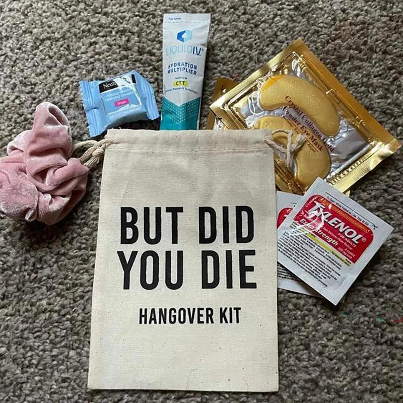 5 st Men Dog Du Överlevnad Baksmälla Kit Påsar Vegas Bröllopsfestmöhippa Möhippa Bröllopspresenter
