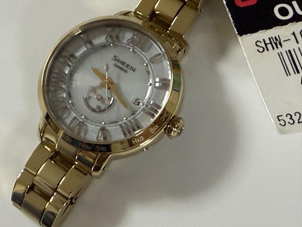 CASIO first special SHEEN Yellow Gold, come, served, SHW-1600GD-7AJR