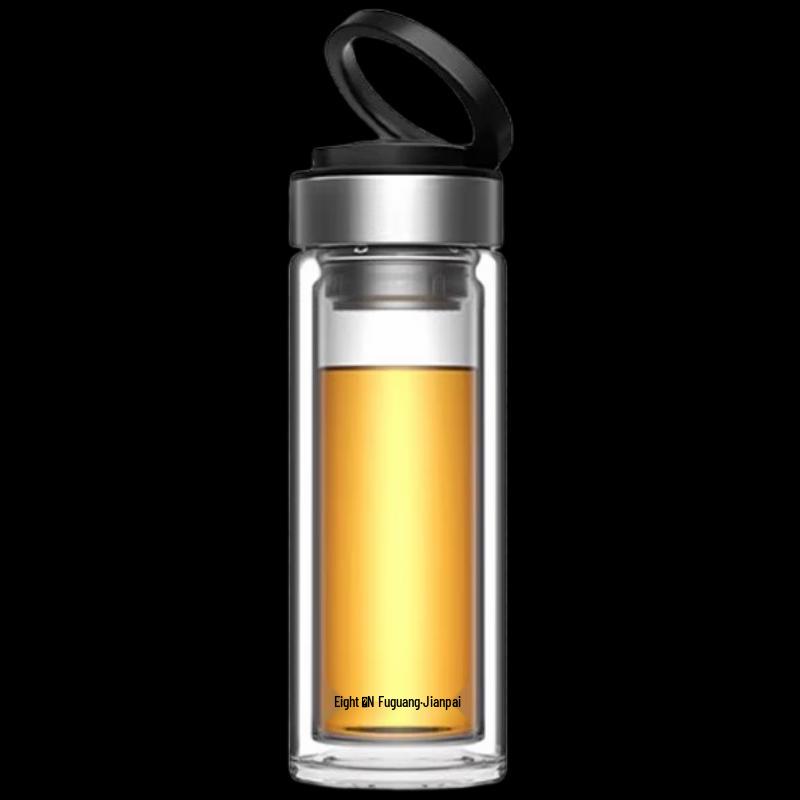 Fuguang Jianpai Shangze Double-Layer Glass Tea Infuser Bottle