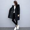 Women's Plush Thickened Hooded Windbreaker: Medium/Long, Loose & Slim Fit, Korean Style, Large Size, Winter 2025