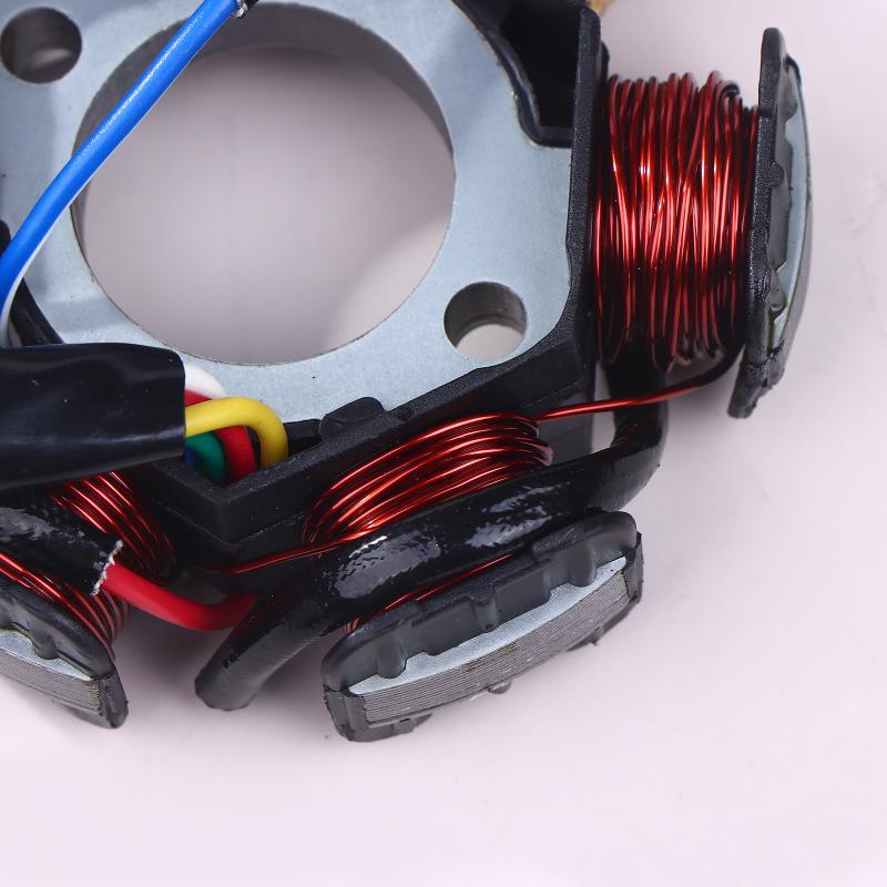 6 Poles 5 Wires Half-Wave Ignition Magneto Stator For Gy6 50Cc 70Cc 90Cc 110Cc 125Cc Atv Quad Pocket Bike