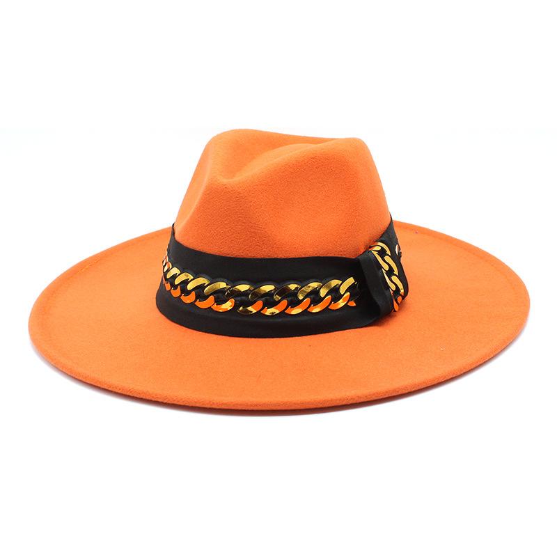 Exotic 9.5Cm Large Brim Top Hat Ethnic Accessories Jazz Hat Cashmere Felt Hat Gentleman And Lady Hat