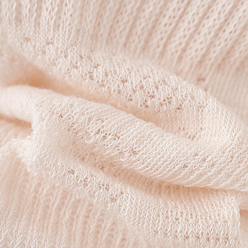 Women Summer Thin Mesh Breathable Pure Color Sweat Absorbent Boneless Short Five Finger Socks