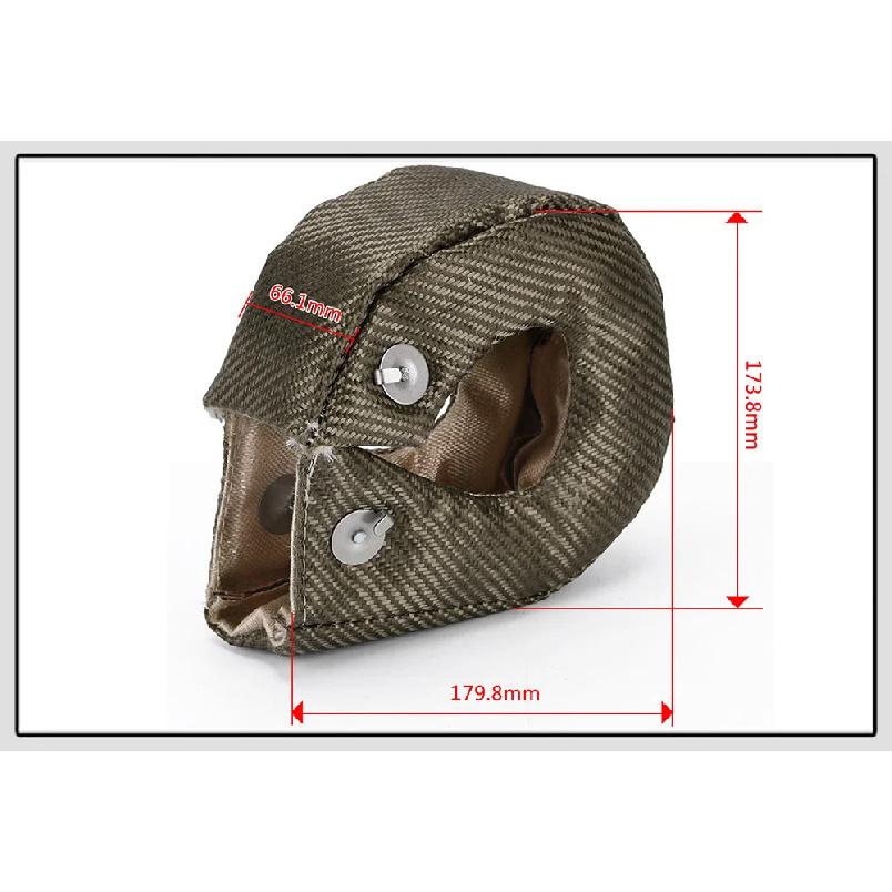 VR - 100% Full Titanium T3 Turbo Charger Heat Shield Cover Blanket Fit For : T2 T25 T28 GT28 GT30 GT35 Car Accessories