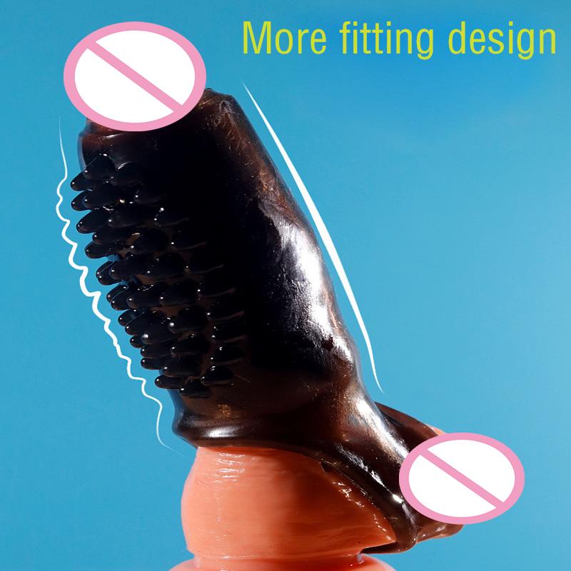 Large Spikes Penis Enlargement Sleeve Delay Time Sex Toy for Men Penis Extender Extension Condom Adult Sex Products