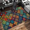 Tapis de zone personnalisé Mandala Géométrique Fleur Salon Chambre Porche Bureau Table Basse et Couloir Décoration de Maison