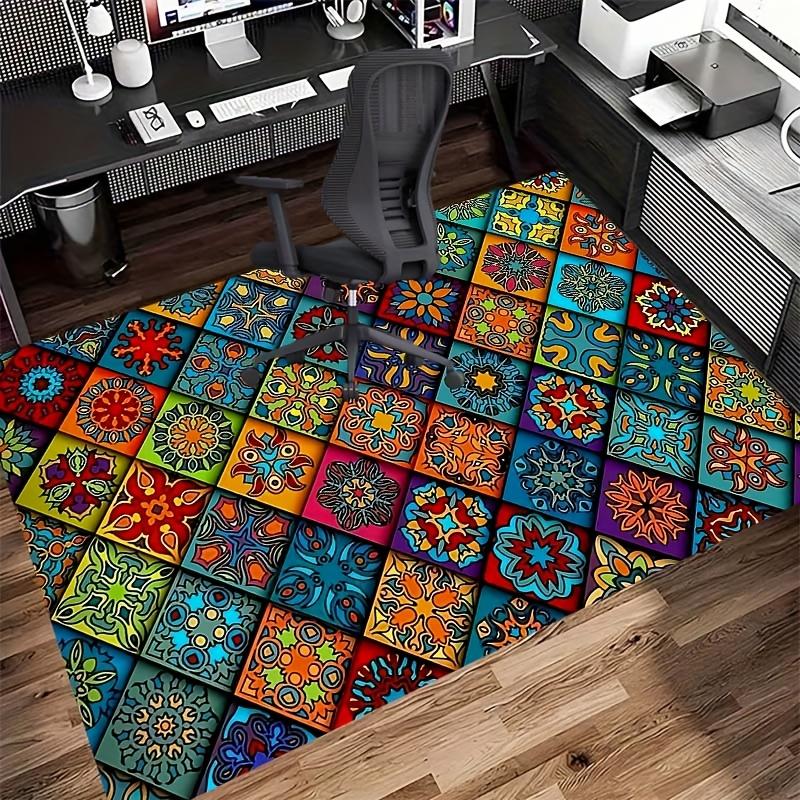 [Polyester Mandala Flower Rug] Durable Polyester Geometric Mandala Flower Area Rug - Personalized, Rectangular Shape 40cm x 60cm