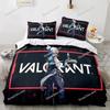 Game Valorant Neon Bedding Set Boys Girls Twin Queen Size Duvet Cover Pillowcase Bed Kids Adult Fashion Home Textileextile741