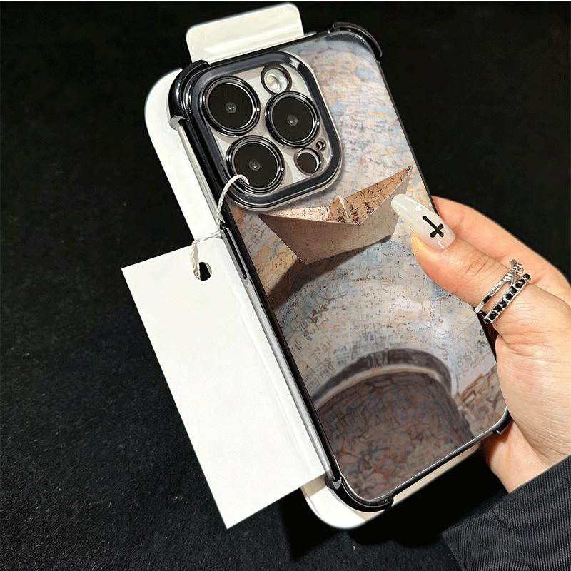 Paper Airplane Boat Dream Plating Phone Case For Xiaomi Poco X5 X6 X7 X8 Pro Max F8 Ultra F7 M8 M7 M5S Redmi 15C 15 14C 13C 13 X