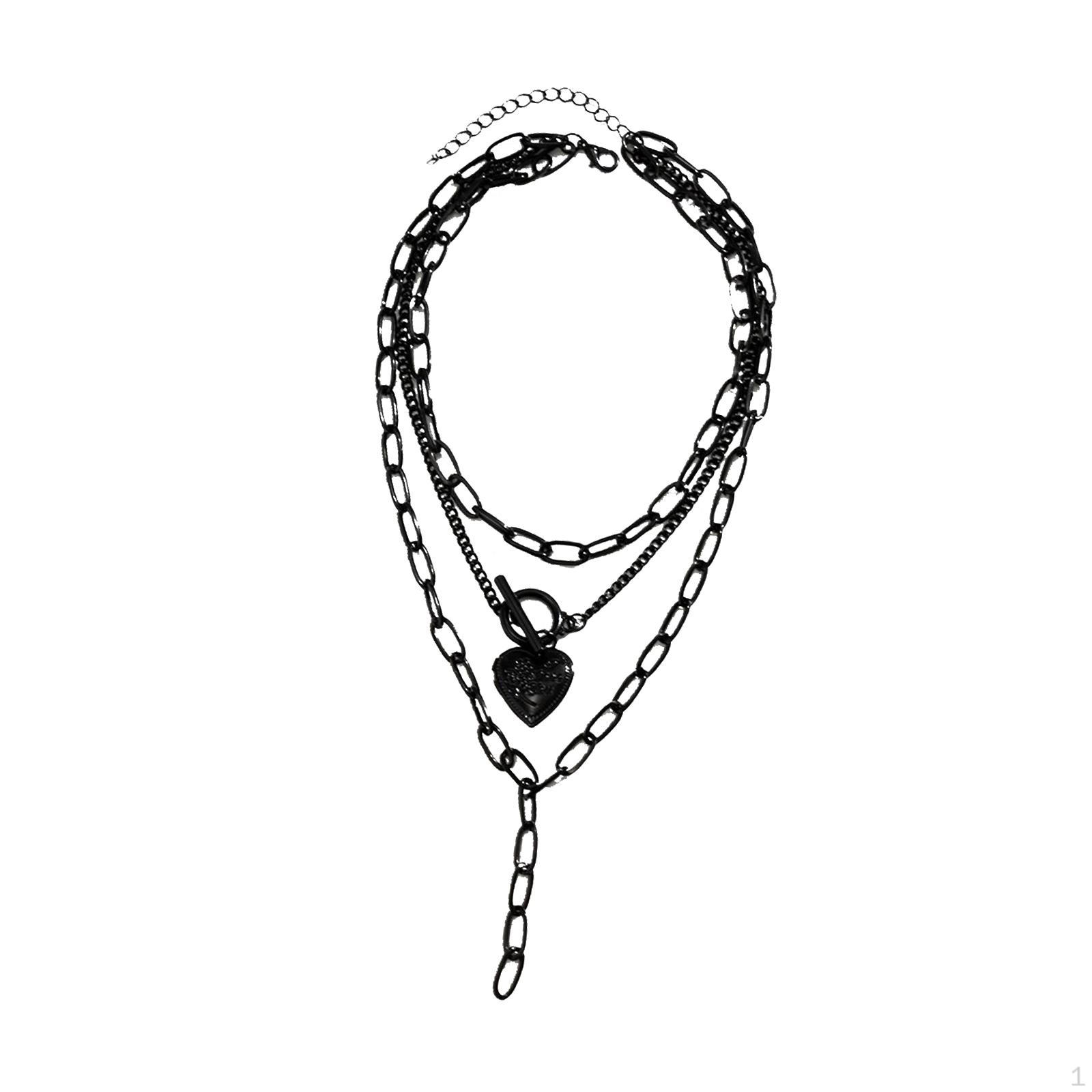 Подвеска Ожерелье Звеньевая Цепь Многослойные Ожерелья для Дочери Heart