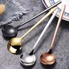 304 Stainless Steel Coffee Spoons Teaspoon Kitchen Tableware Gold Kitchen Coffee Accessories 13/15/17cm Mini Dessert Cake Spoon