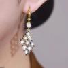 Shining Rhombus Earrings for Women, Fashionable, Exquisite, Light Luxury Earrings, Cool Temperament, High-end, Versatile Earrings