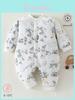 Baby Winter Cotton Romper With Thickened Insulated Fabric For Newborn Boys Girls