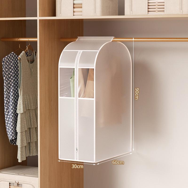 1 шт. Пластиковый чехол для одежды на вешалке Прозрачный большая вместимость Мешок для одежды на вешалке Водонепроницаемый пылезащитный чехол для одежды 1pc