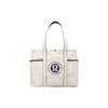 20L Každodenní strukturovaná plátěná taška Tote Unisex tašky Tote Přírodní tmavě modrá LU9BN2S-64485