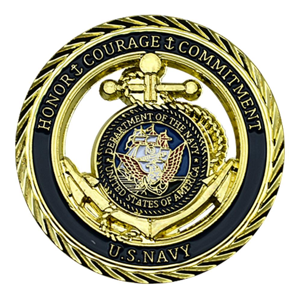 US Military Gold Coin Commemorative Coin Faith Commemorative Hollow Medal Gold Plated Badge Collection Gift Business Gift