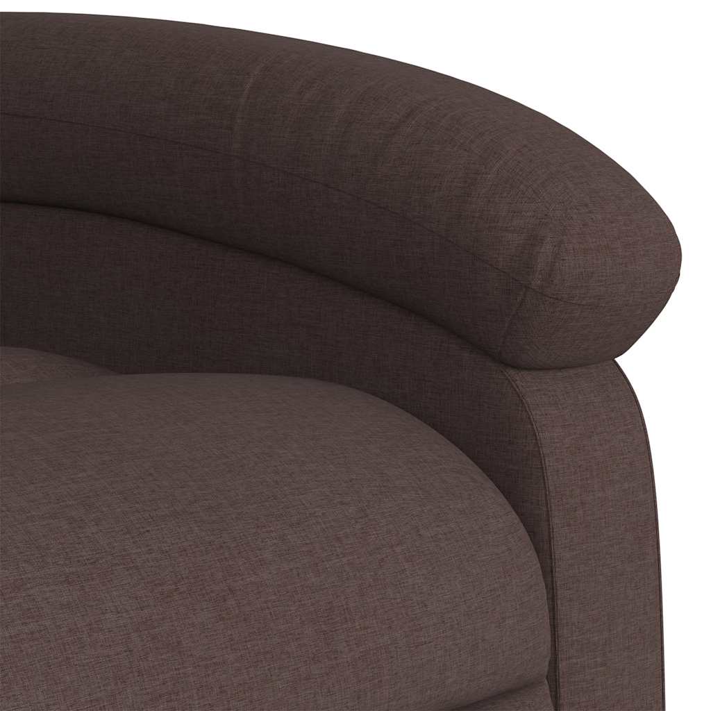 Electric Massage Chair Dark Brown Fabric