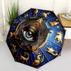 1pc Astrology Zodiac Automatic Folding Umbrella Compact Lightweight Travel Umbrella with 8-Rib Sturdy Frame, Windproof & Self086