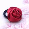 Rose Flower Head Rope French Style Retro Gentle Large Flower Intestine Hair Ring Artistic Satin Gloss Hair Scrunchies Woman
