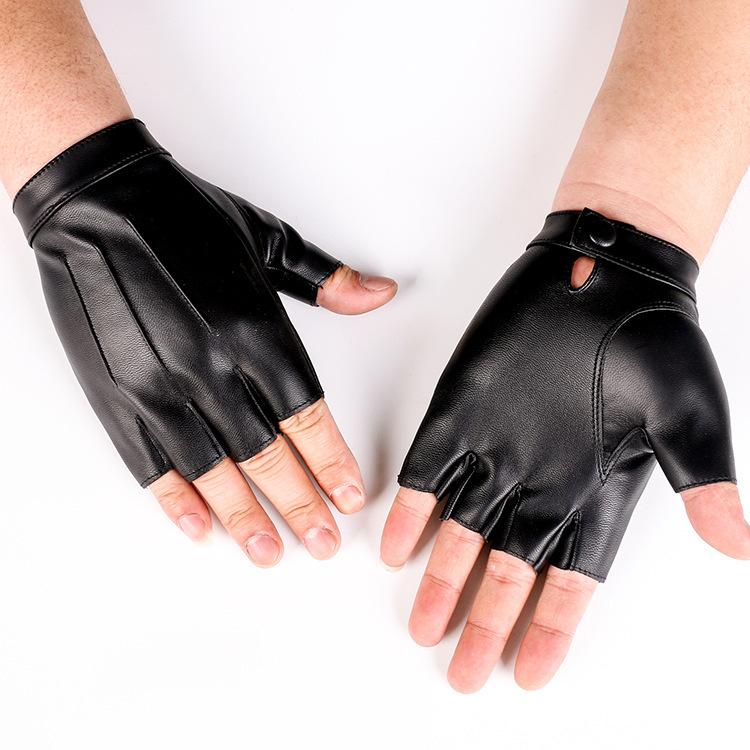 

Чоловічі та Жіночі Трипалі Шкіряні Рукавички з Відкритими Пальцями для Вуличних Танців, з ПУ шкіри, Клубні, Жіночі, для Виступів, Танцювальні Рукавички One size