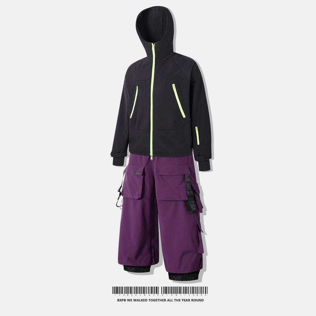 Northeast Snow Town Waterproof Ski Suit Set, Unisex, Single/Double Board, Cotton-Padded, Warm & Professional.