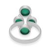 6X6 Mm Natural Green Onyx Gemstone 925 Sterling Silver Handmade Round Shape Gemstone Ring For Women & Girls