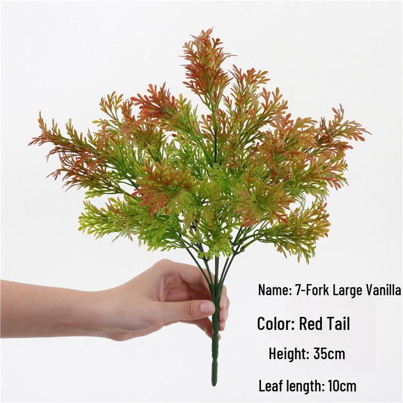 Artificial Green Plant Bundle: Decorative Plastic Grass, Water Grass, Plastic Flower, and Fern.