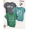 3 Equestrian-themed printed fashion retro-style women's short-sleeve suit Versatile for daily commuting and casual wear in spring and summer T Shirt