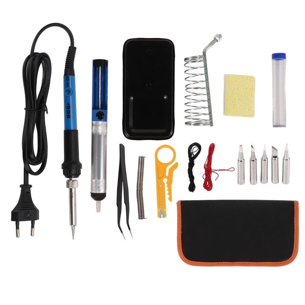 Soldering Iron Kit Fast Heating Up Adjustable Temperature DIY Soldering Tool Kit for Repairing Welding 60W