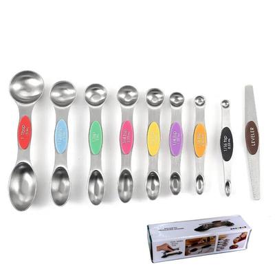 ZISIZ 9-teiliges magnetisches Messlöffel-Set aus Edelstahl