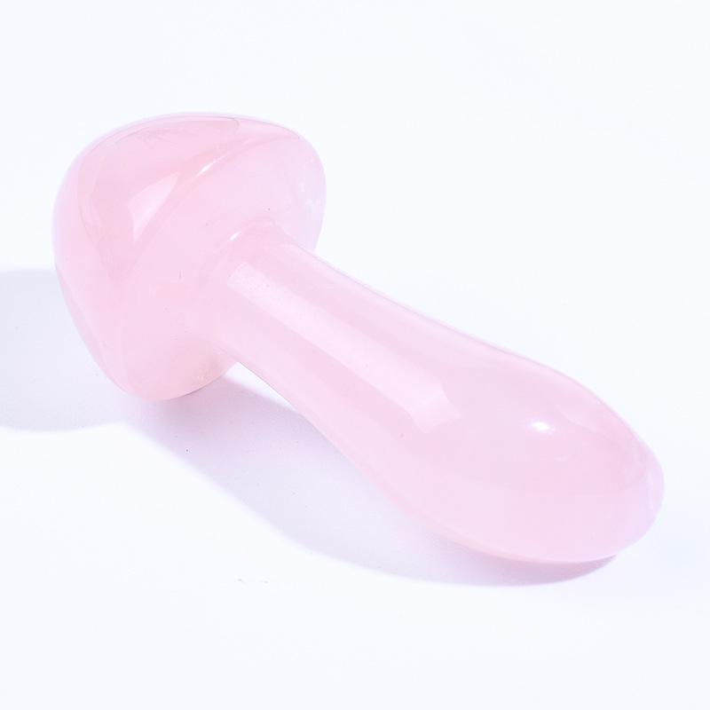 Natural Rose Quartz Mushroom Eye Massager Face Gouache Scraper Natural Stones Facial Lifting Massage Relieve Reduce Eye Fatigue