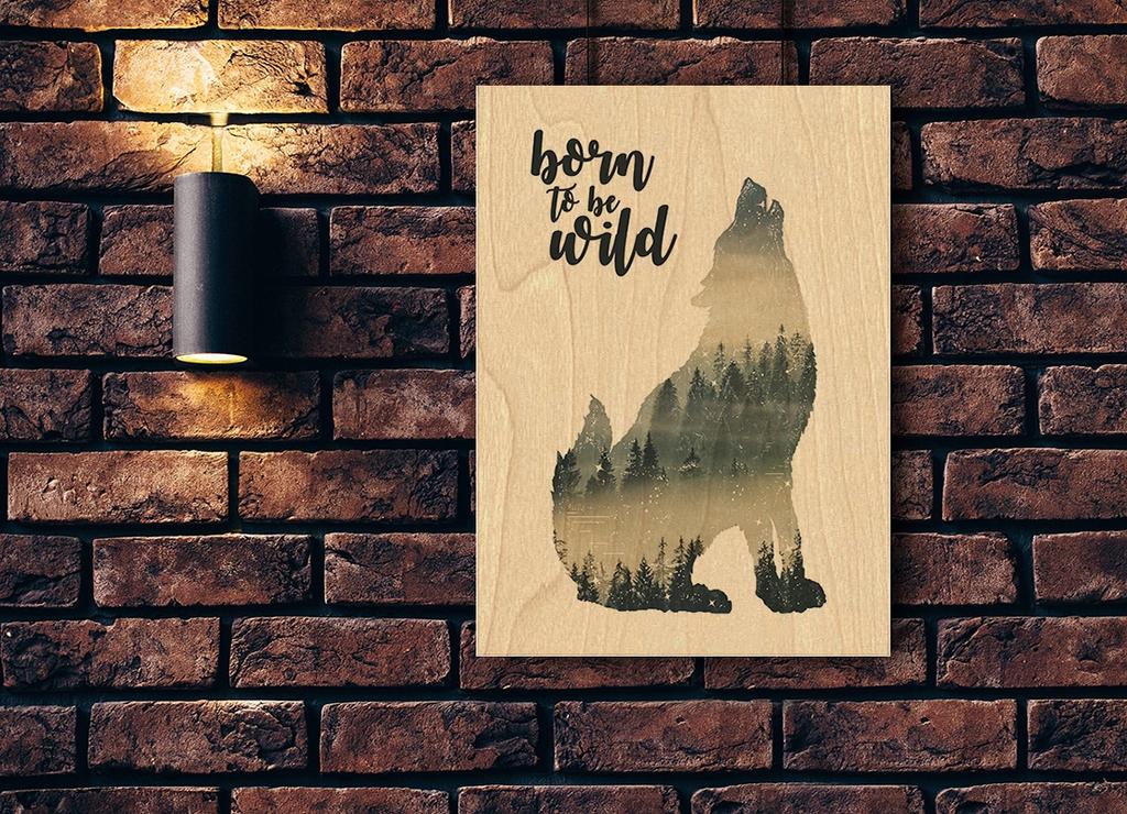 Wooden poster Picture on plywood 28x39cm SP658