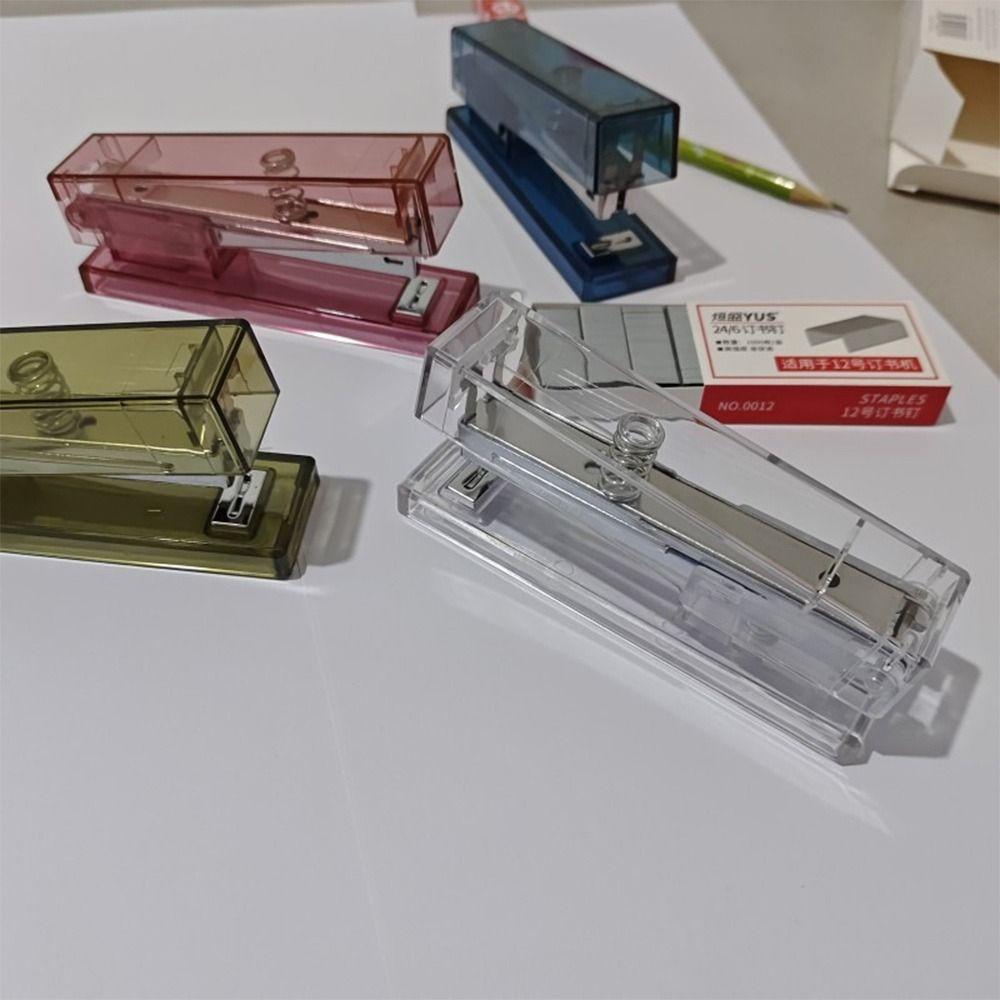 Use 24/6 26/6 Staples Long Stapler Transparent Heavy Duty Stapler  Bookbinding Supplies