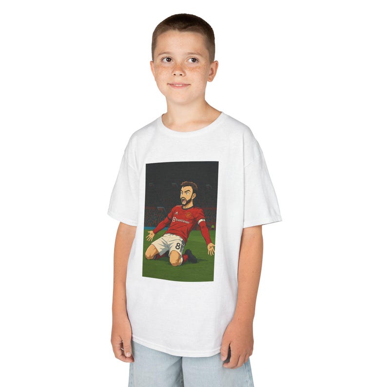 Kids Children s T-Shirt - Bruno Fernandes Knee Slide Celebration 130