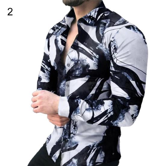 Slim Office Shirt Male Clothing 