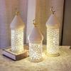 Decorative LED Desk Light with Hollowed Iron Stand for Mantels Tabletop Display Dining Room Bedroom Festival Decoration