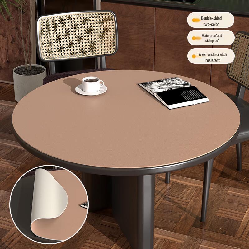 PU Leather Round Dining Table Mat