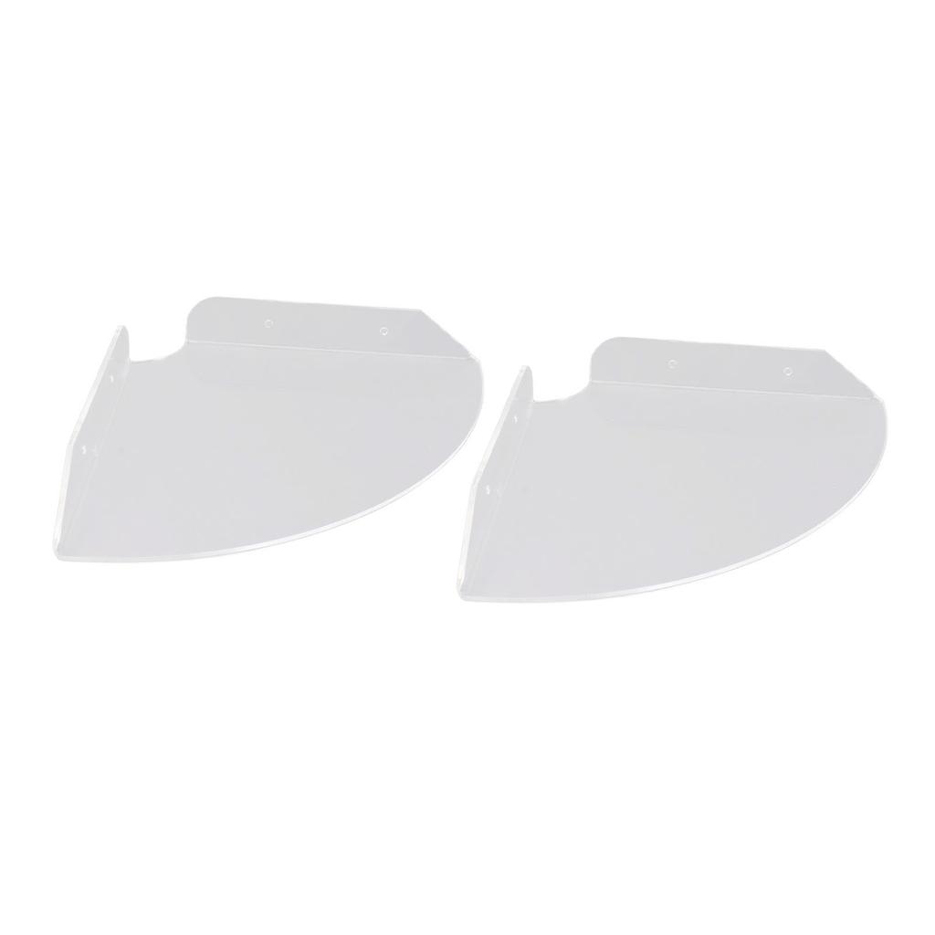 2ks Nástěnné plovoucí rohové police Čtvrtkruhové závěsné rohové police pro ložnice Living