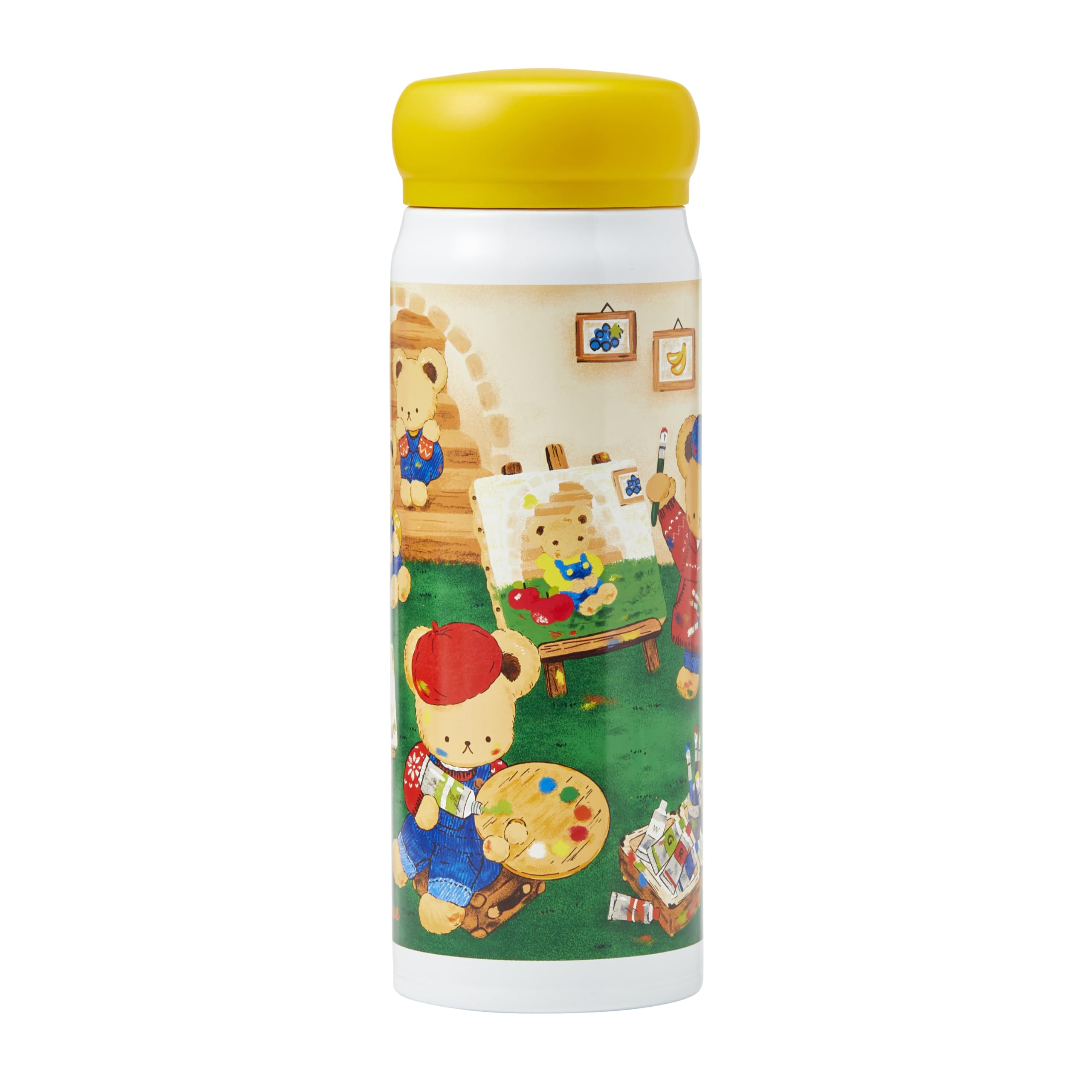 

MIKI HOUSE Stainless Steel Water Bottle, Insulated, 480ml, for Boys, Girls, Babies, Kids, Adults, Women, and Moms, Model 15-4163-686, Yellow